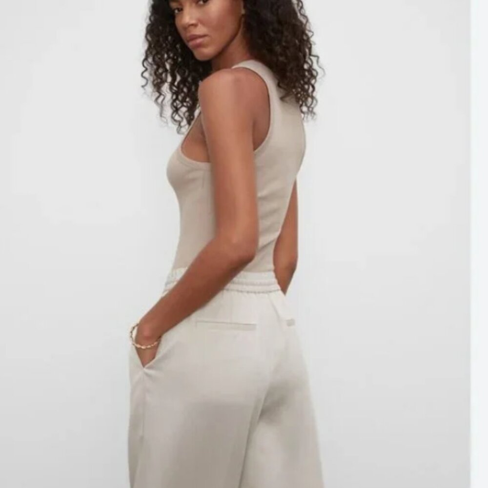 Club Monaco Racerback Ribbed Tank in Light Pink - Picture 3 of 6